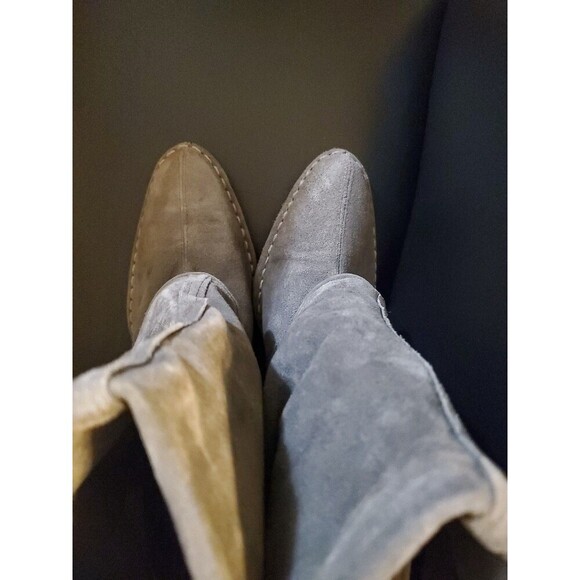 Hot In Hollywood Slouch Boots High Heel Grey Suede Slouchy Womens Size 8 M shoes - Picture 6 of 16